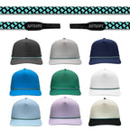 Black and Teal Anyrope interchangeable hat rope — braided snapback rope