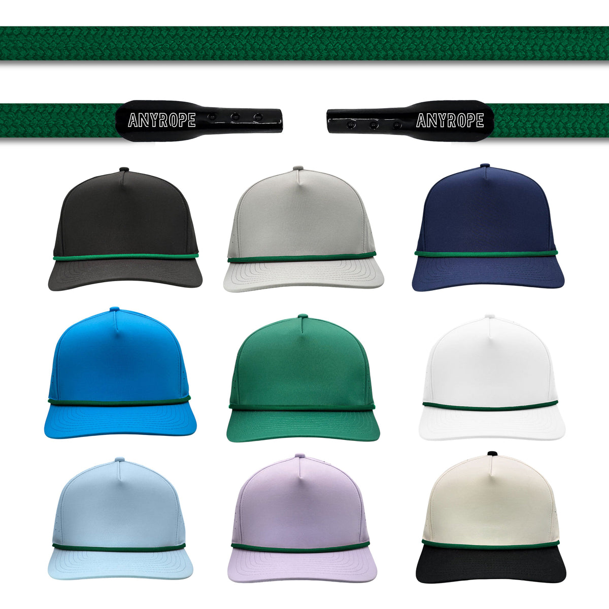 Forest Anyrope interchangeable hat rope — braided snapback rope