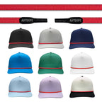 Red Anyrope interchangeable hat rope — braided snapback rope