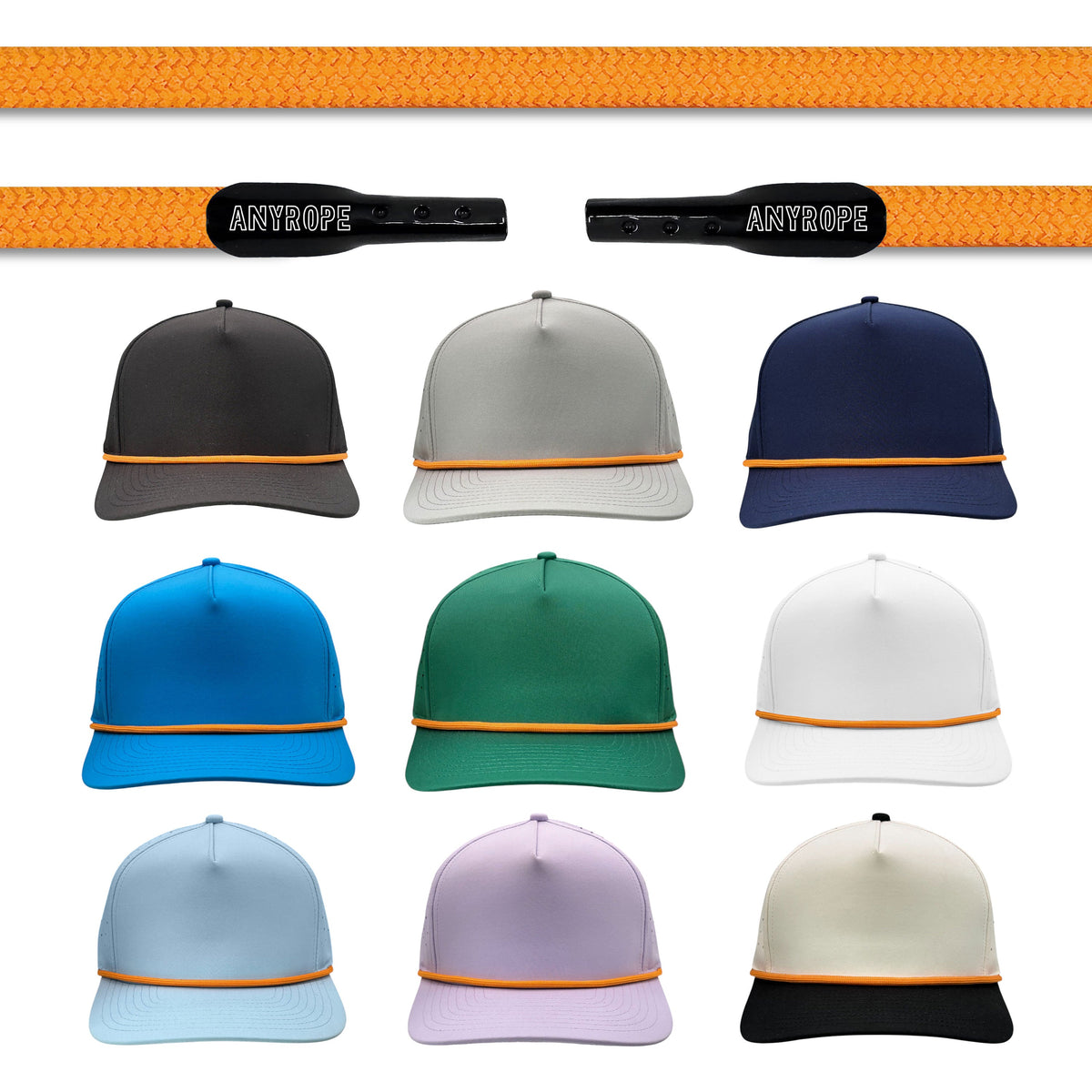 TENNgerine Anyrope interchangeable hat rope — braided snapback rope