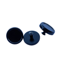 Black golf club grip markers shown from the front, side and back