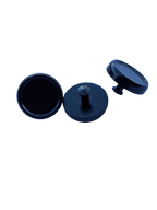 Black golf club grip markers shown from the front, side and back