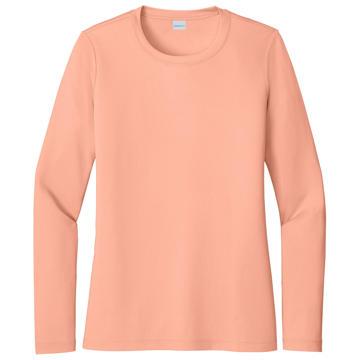 Coral women's long sleeve sun shirt, front view variant-womens-coral-s variant-womens-coral-m variant-womens-coral-l variant-womens-coral-xl variant-womens-coral-2xl variant-womens-coral-3xl