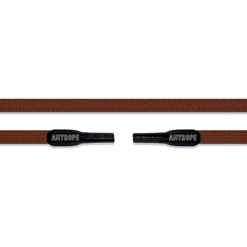 Chocolate Anyrope interchangeable hat rope — braided snapback rope