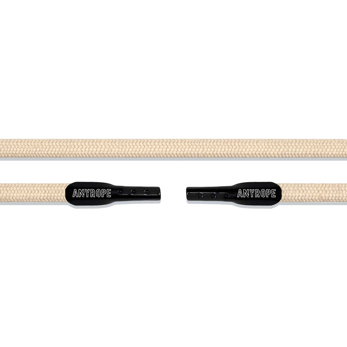 Cream Anyrope interchangeable hat rope — braided snapback rope