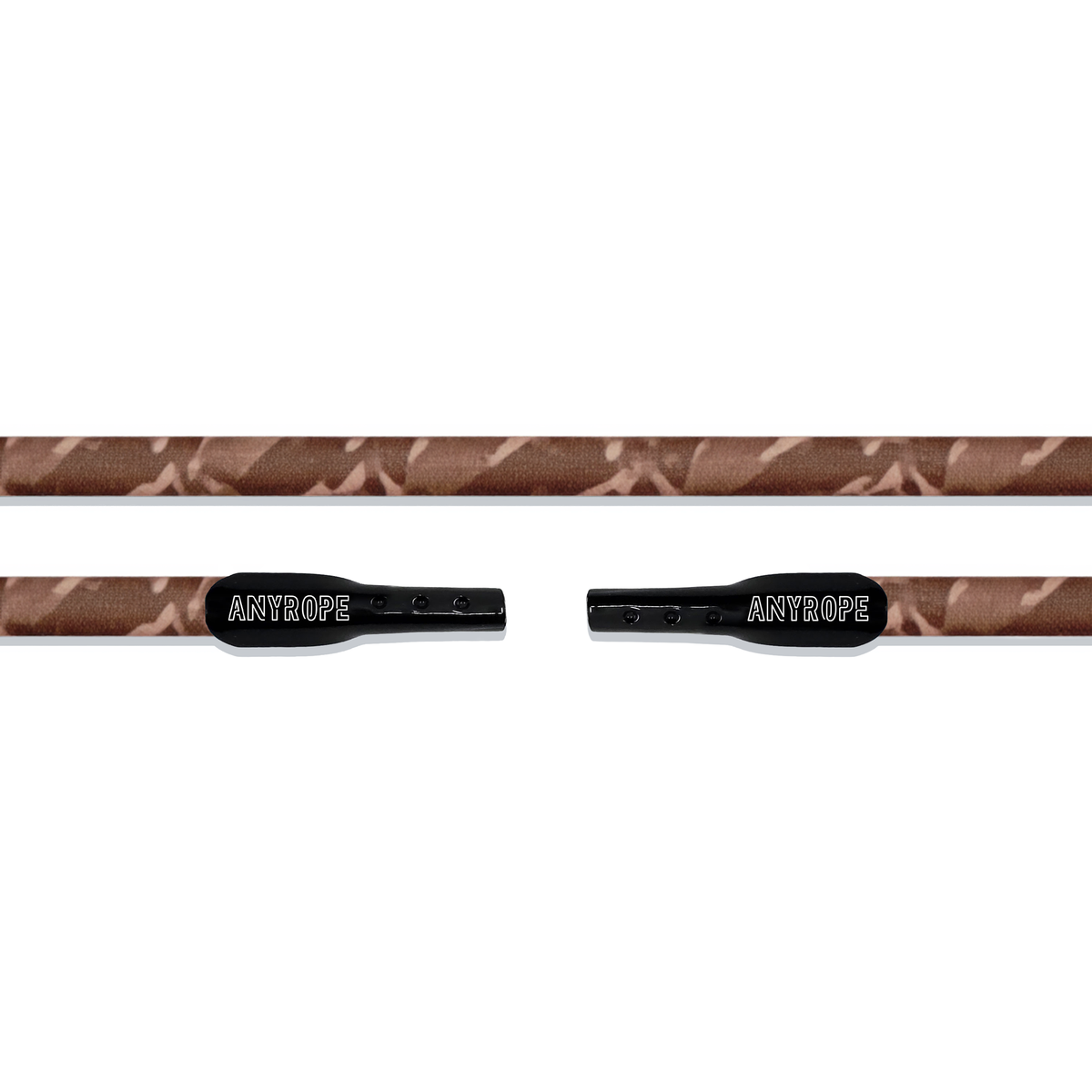 Brown Camo Anyrope interchangeable hat rope — braided snapback rope