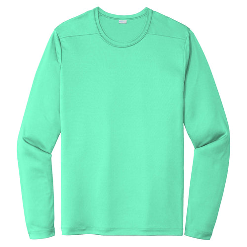 Seafoam men's long sleeve sun shirt, front view variant-mens-seafoam-s variant-mens-seafoam-m variant-mens-seafoam-l variant-mens-seafoam-xl variant-mens-seafoam-2xl variant-mens-seafoam-3xl