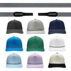 Charcoal Anyrope interchangeable hat rope — braided snapback rope