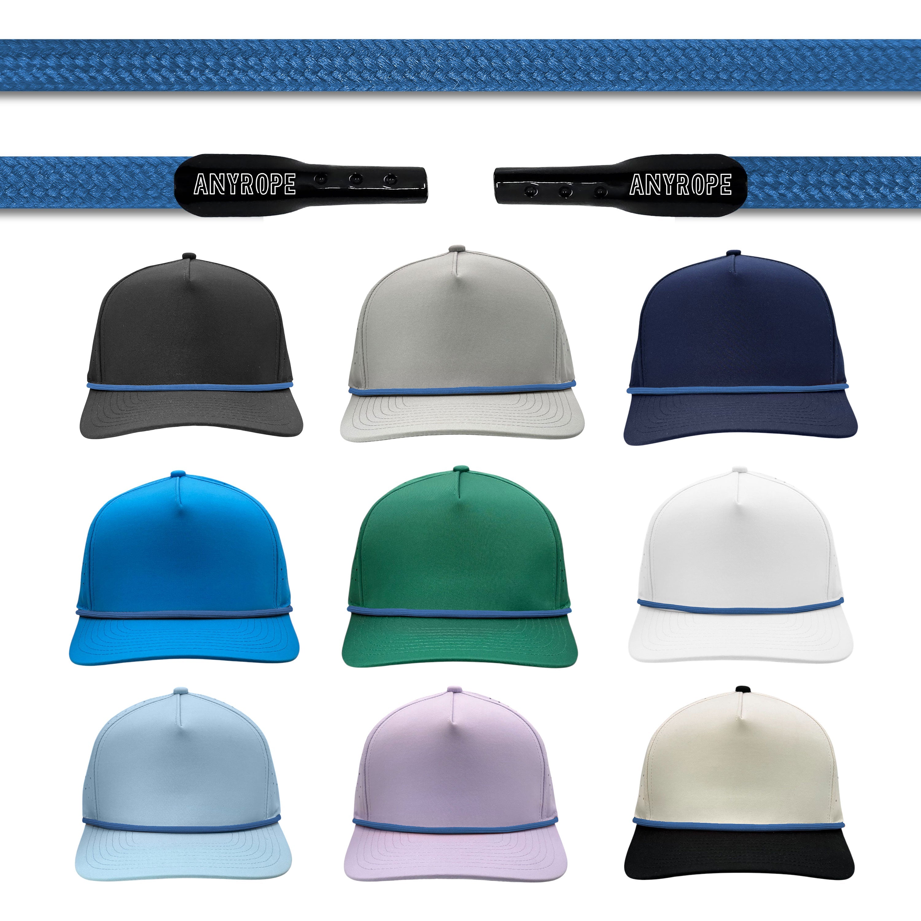 Ocean Anyrope interchangeable hat rope — braided snapback rope