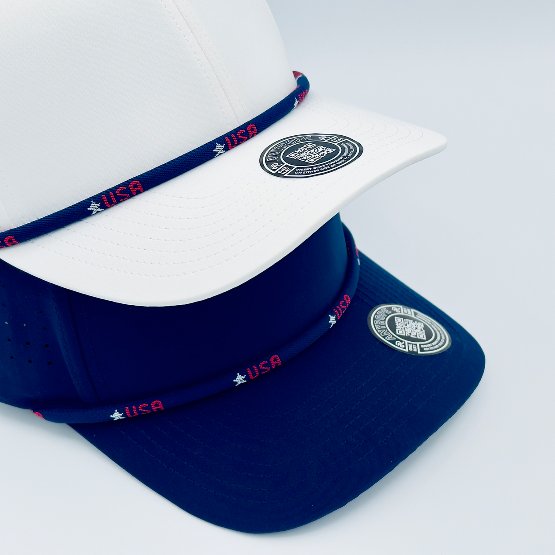 USA jacquard woven Anyrope interchangeable hat rope — braided snapback rope