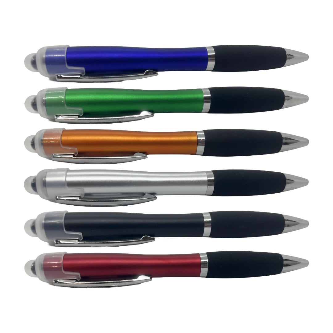 Light up pens shown in all six colors