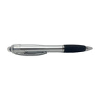 Silver light up pen with chrome accents