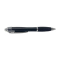 Black light up pen with chrome accents