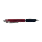 Red light up pen with chrome accents
