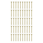 A larger group of wooden golf tees laid out in a grid