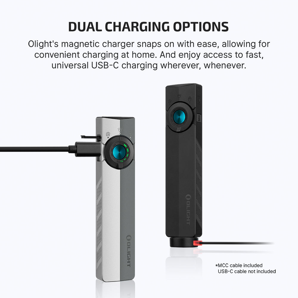 ArkPro dual charging with MCC magnetic cable or USB-C
