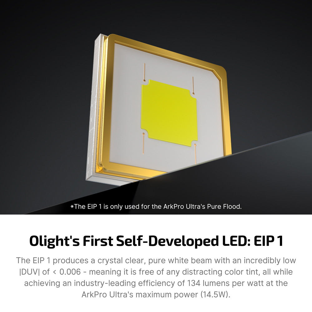 Olight's self-developed EIP 1 LED used in the ArkPro Ultra floodlight