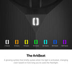 ArkBeat symbol that changes color with hours of use