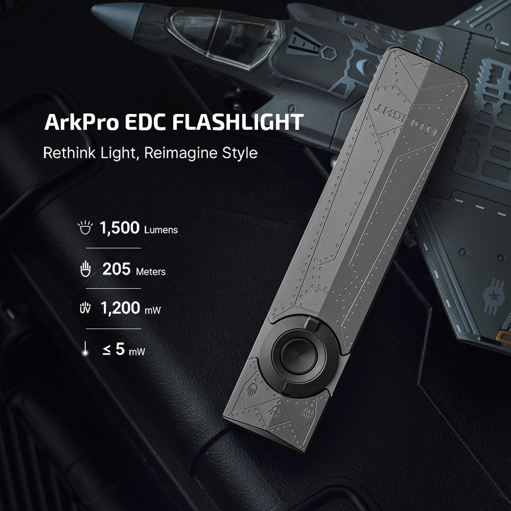 Olight ArkPro flat EDC flashlight in Phantom Squadron