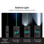 ArkPro four lights and seven configurations with the green laser