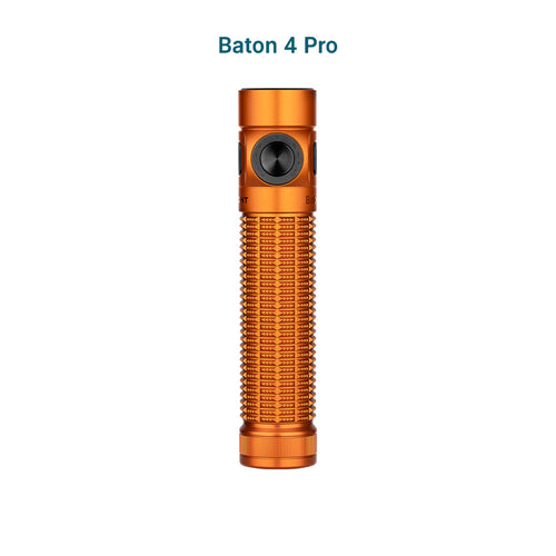 Olight Baton 4 Pro flashlight in Orange