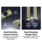 Baton Ultra side and tail switches, plus magnetic and USB-C charging
