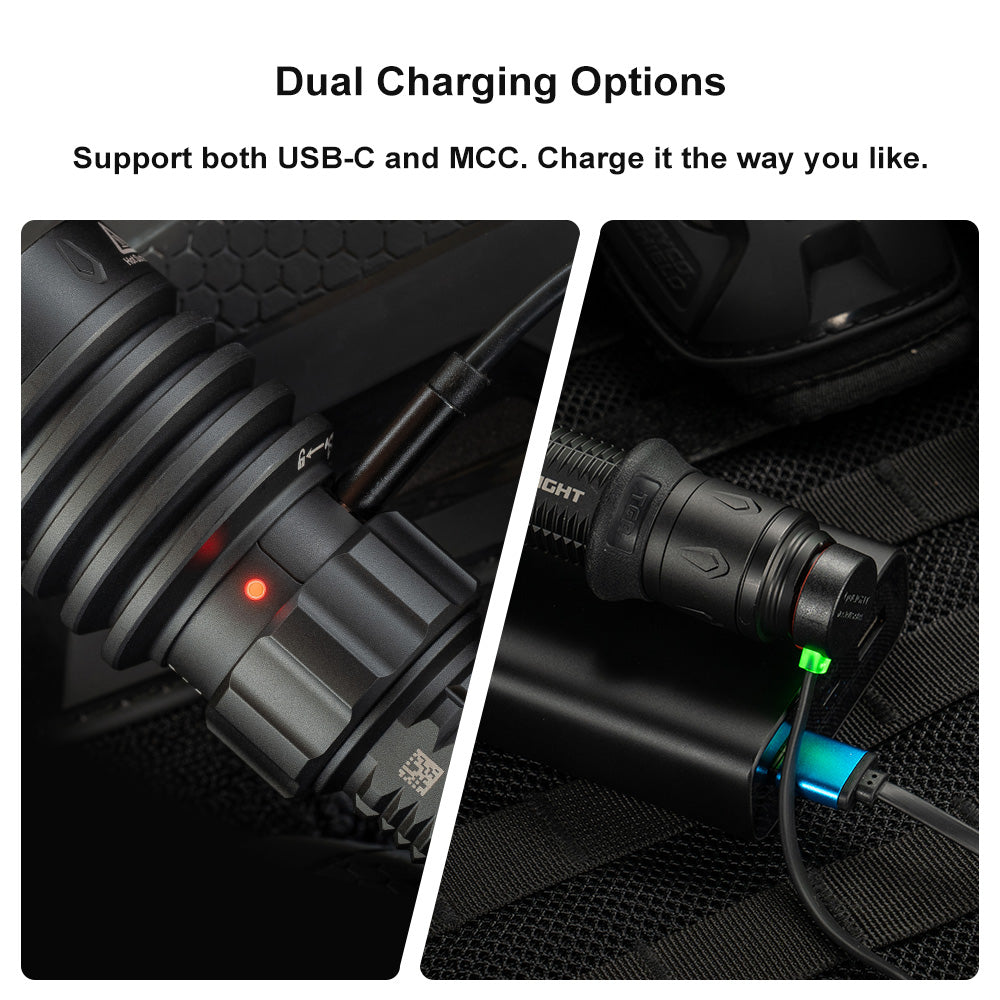 Warrior X 4 charging by USB-C or MCC magnetic cable