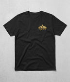 Front of the black FAPU Fugitive Task Force Tee with the gold Fugitive Task Force star badge on the left chest