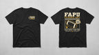 FAPU Evidence Unit Tee in black, front and back