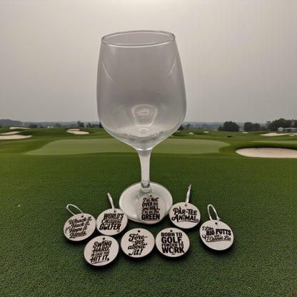 Wine Charm Set - Golf-Themed