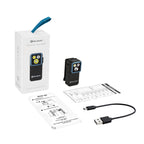 Oclip 2 Pro box contents: light, USB-C cable and manual