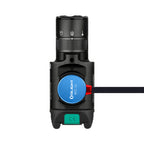 Olight Baldr Pro R on its magnetic charging cable
