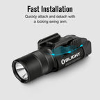 Olight Baldr Pro R locking swing arm for fast installation