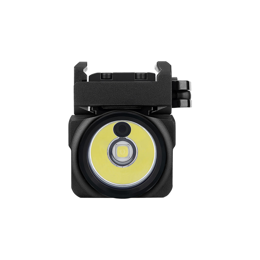 Olight Baldr S, front view of the LED and laser