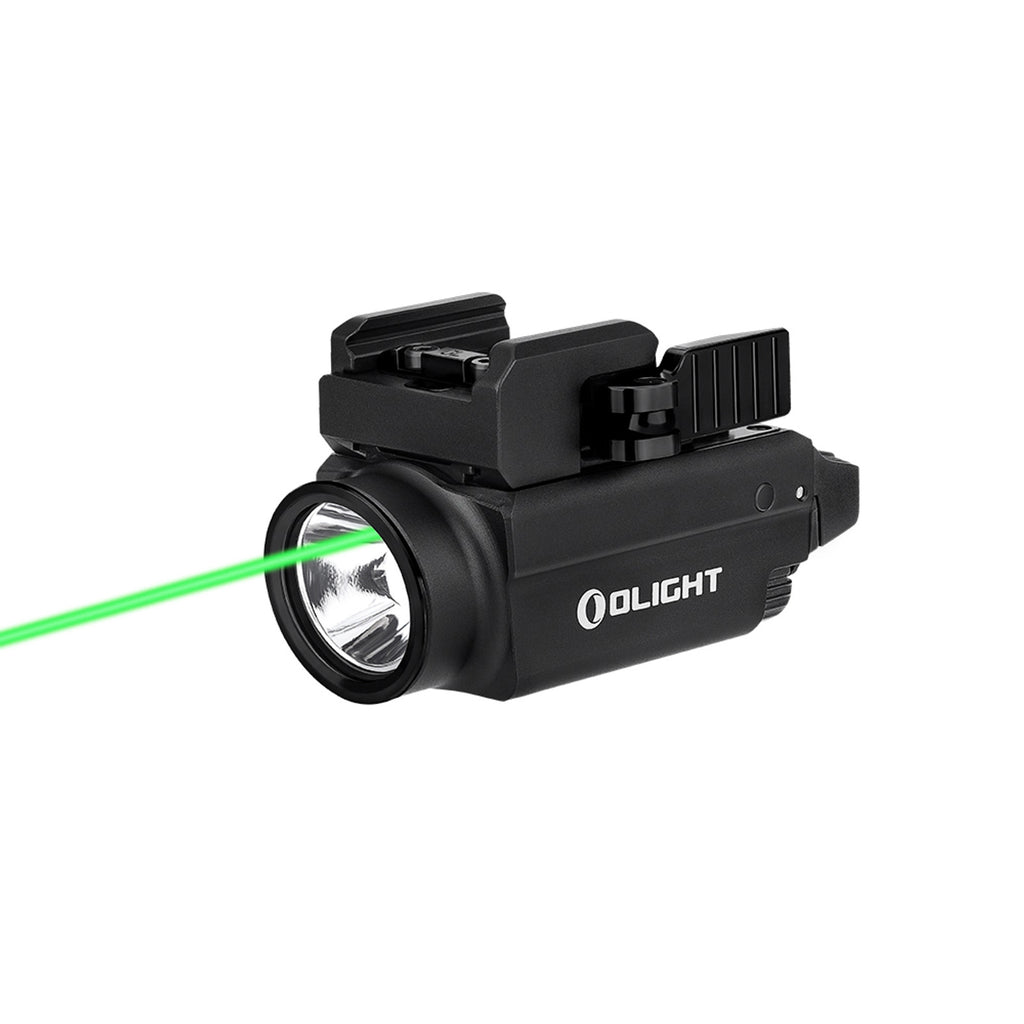 Olight Baldr S weapon light with green laser in black