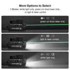 Olight Baldr S modes: laser only, light and laser, light only