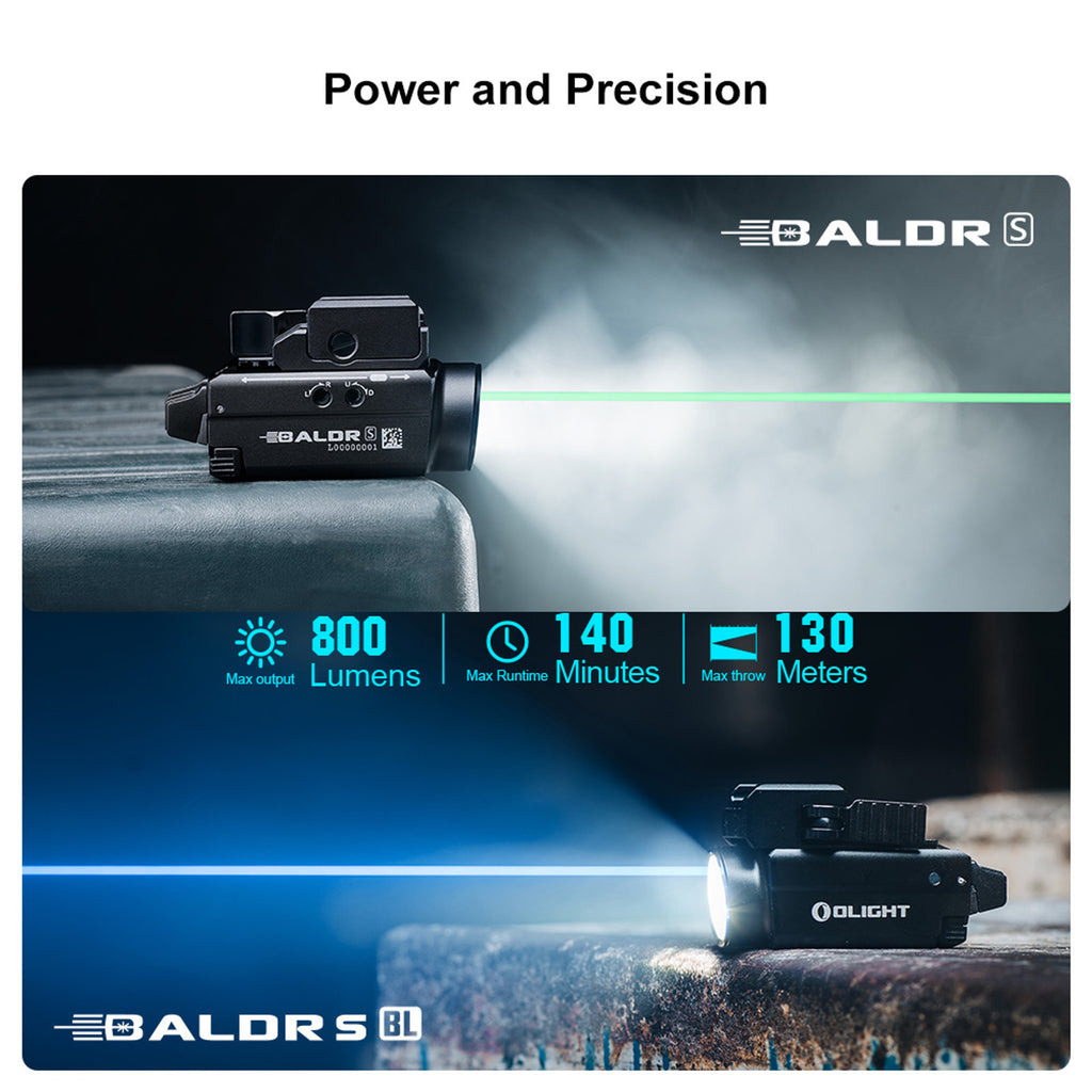 Olight Baldr S 800 lumens, 140 minutes, 130 meters