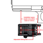 Olight PL-Mini 2 Valkyrie sliding rail installation dimensions