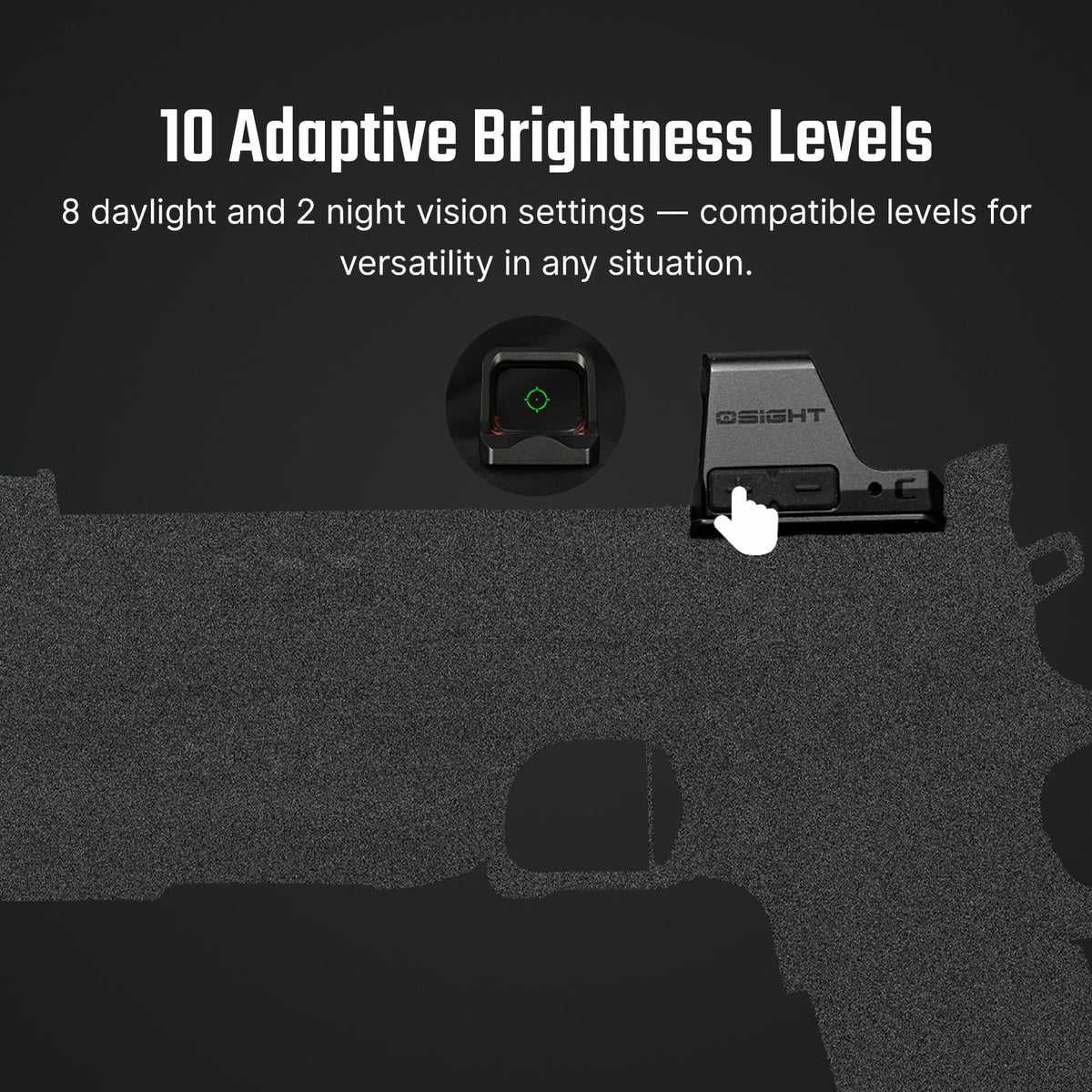 Olight Osight C 10 brightness levels