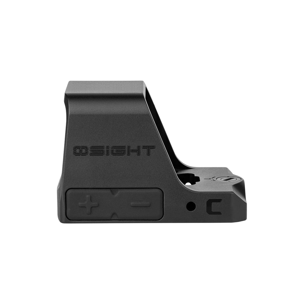 Olight Osight C, side view with brightness buttons
