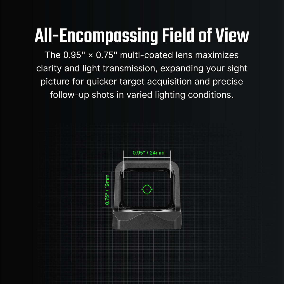 Olight Osight C 0.95 by 0.75 inch window