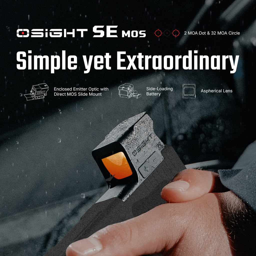 Olight Osight SE MOS enclosed optic on a pistol