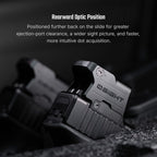 Olight Osight SE MOS rearward position on the slide