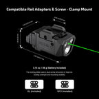 Olight PL X GL rail adapters and screw-clamp mount