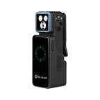 Olight Oclip 2 Pro Premium in Black on its 1,000 mAh charging dock