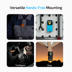 Oclip 2 Pro mounting options: clip, clip magnet, tail magnet and hanging
