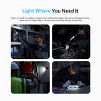 Oclip 2 Pro clipped on for hands-free light where you need it
